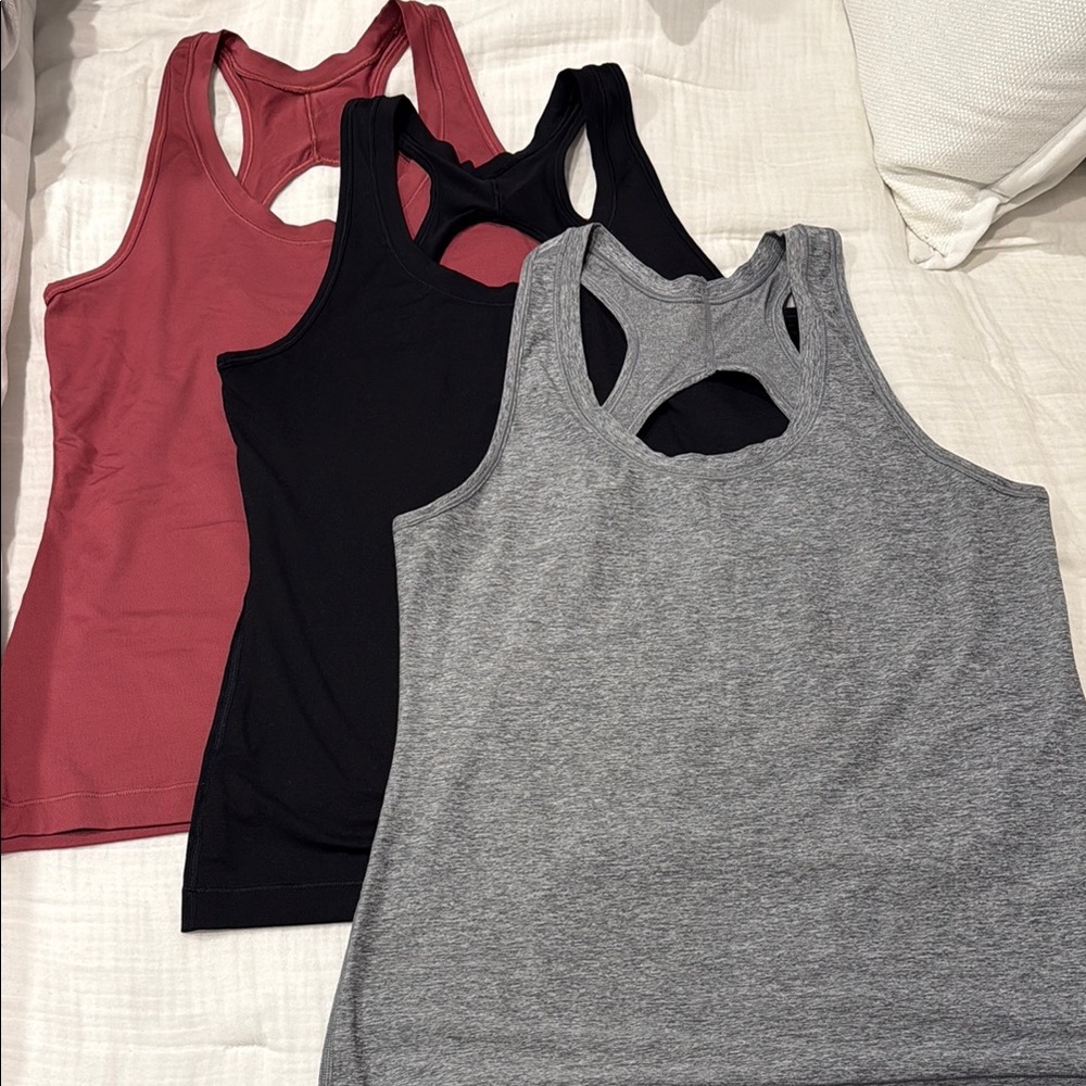 Athleta Women's Tank Tops - Black, Gray, and Dusty Rose